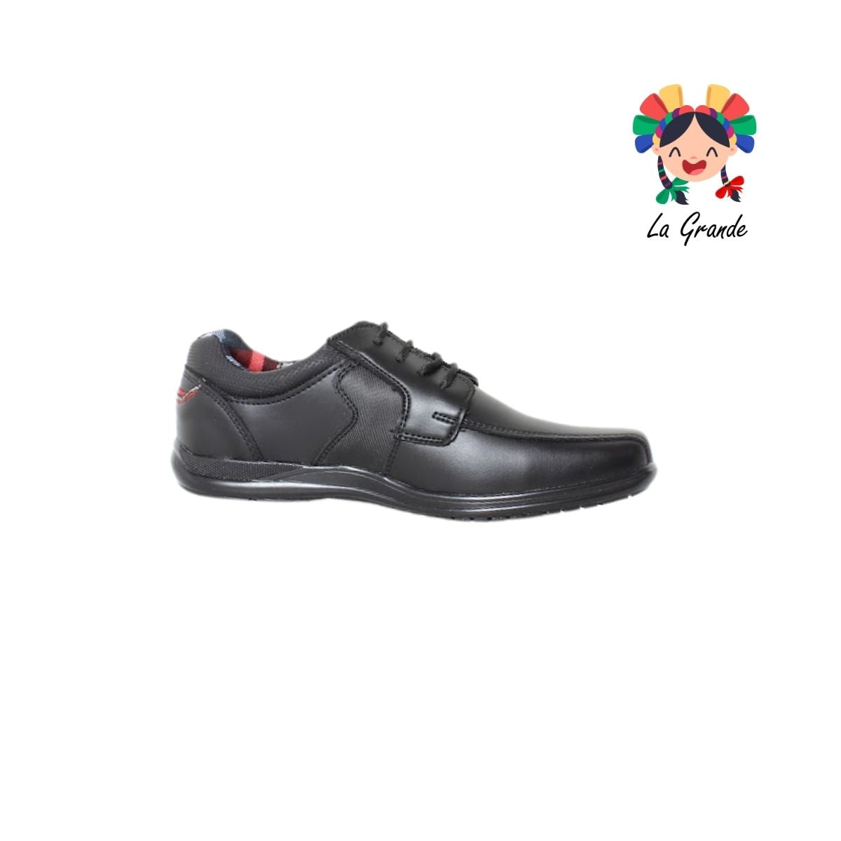 719 VELRA Negro Sint Zapato Escolar para Joven y Caballero