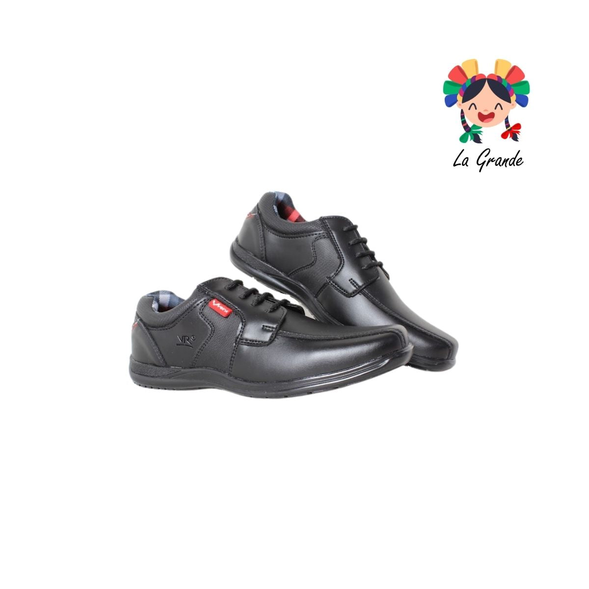 719 VELRA Negro Sint Zapato Escolar para Joven y Caballero