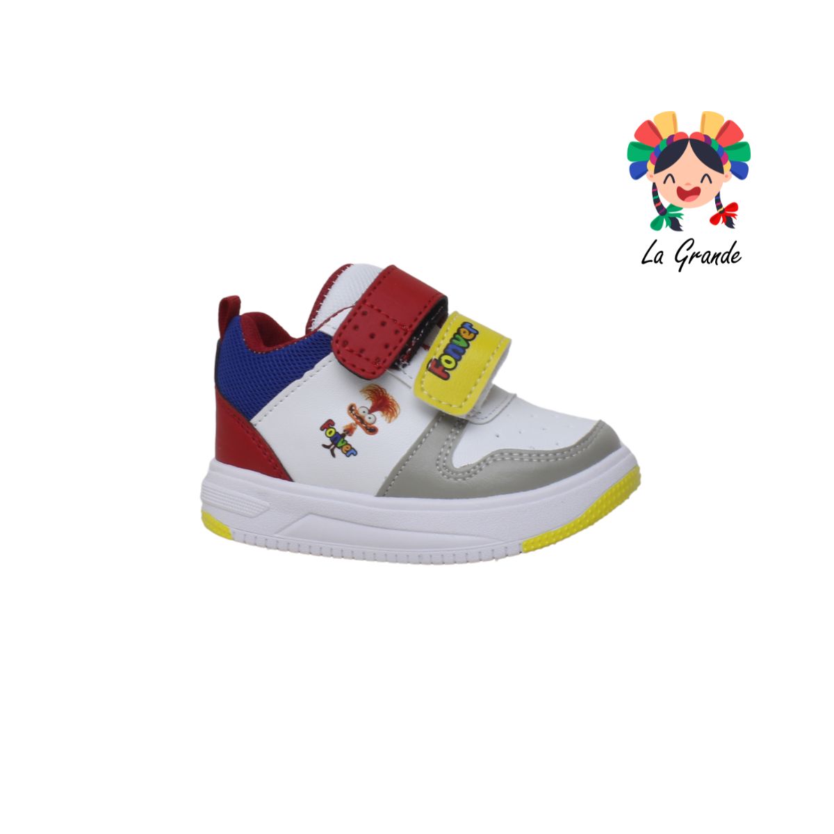 720 FON-VER Bco Plata Rey Ansie Sint Tenis Casual para Bebé, Niña y Niño