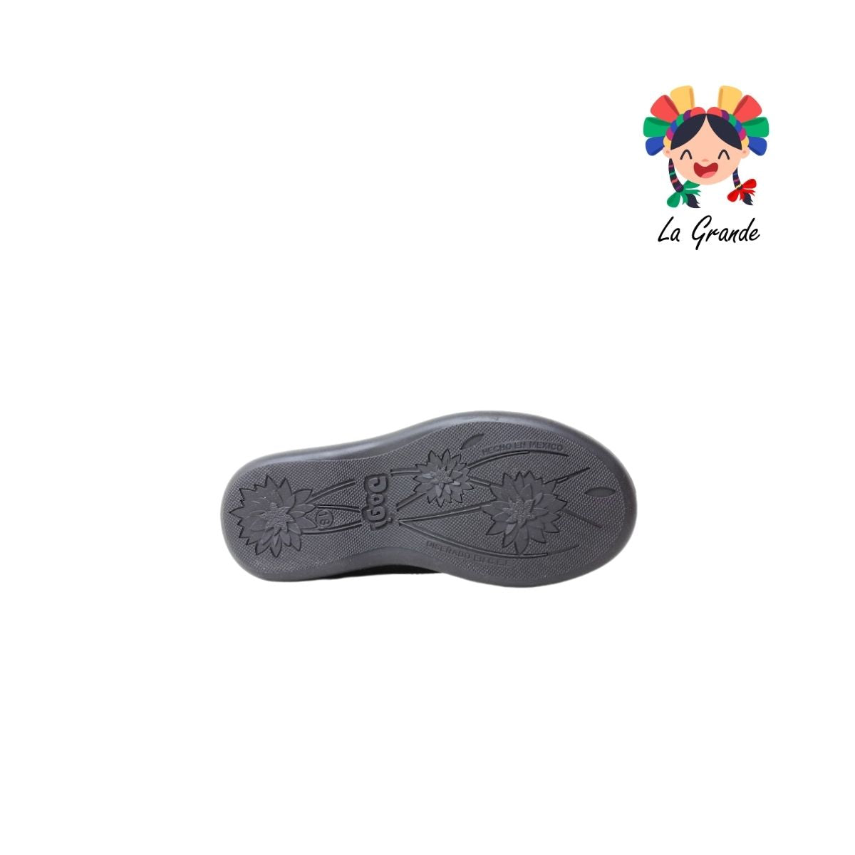 721 DOGI Negro Piel Zapato Escolar para Niña