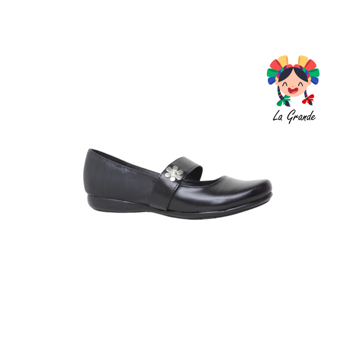 7223 CHELITAS Negro Piel Zapato Escolar para Dama