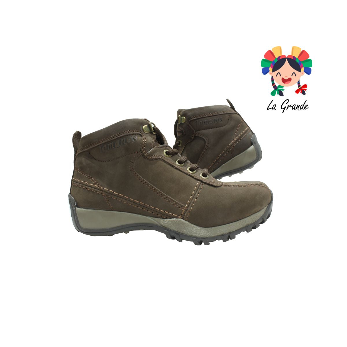 722 ROMANOS Café Piel Bota de Montaña para Joven y Dama