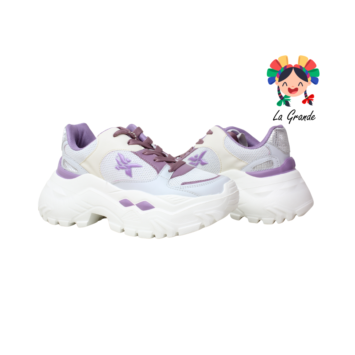 7240 MAKKENA Gris Púrpura Tenis Casual para Dama