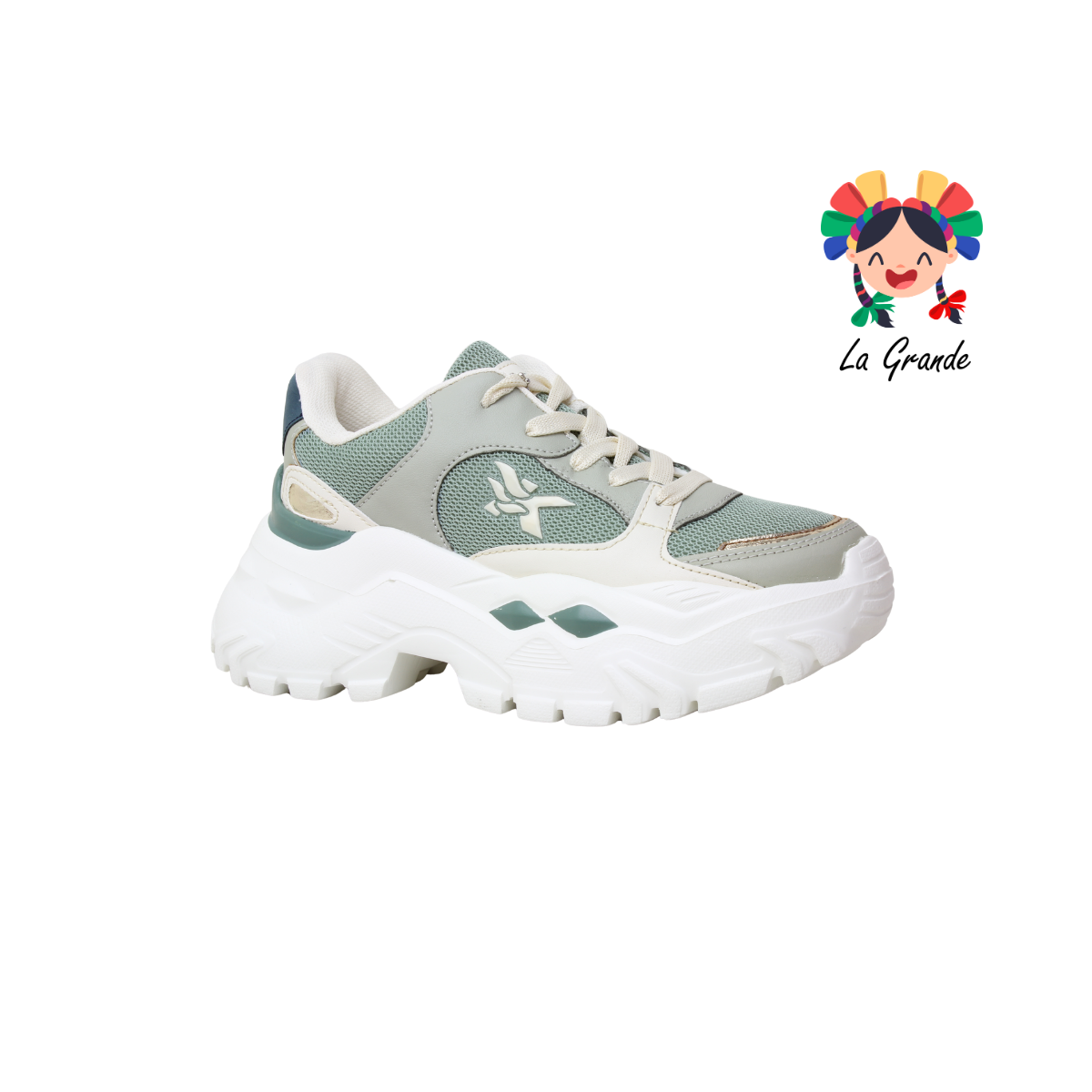 7240 MAKKENA Pistache Tenis Casual para Dama