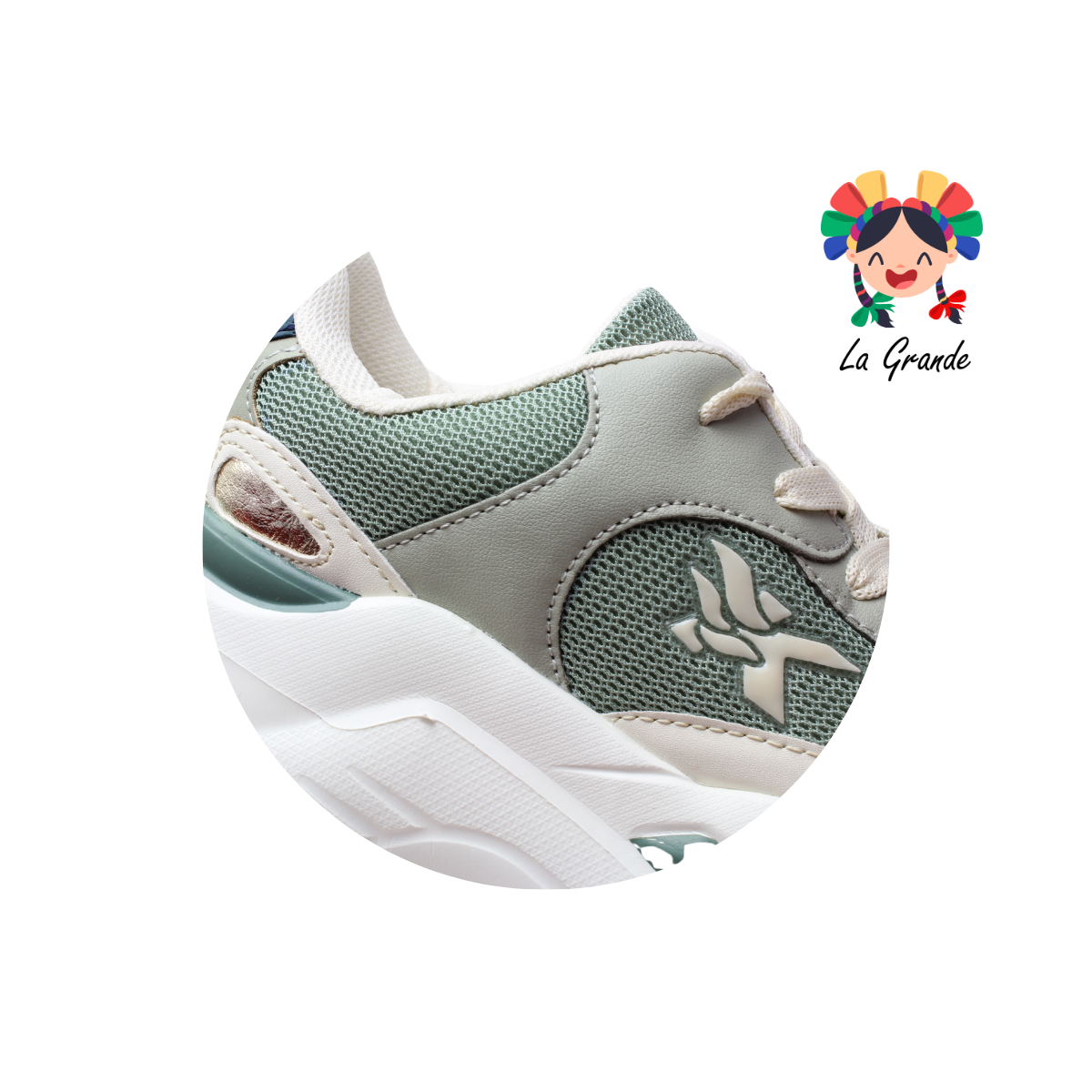 7240 MAKKENA Pistache Tenis Casual para Dama