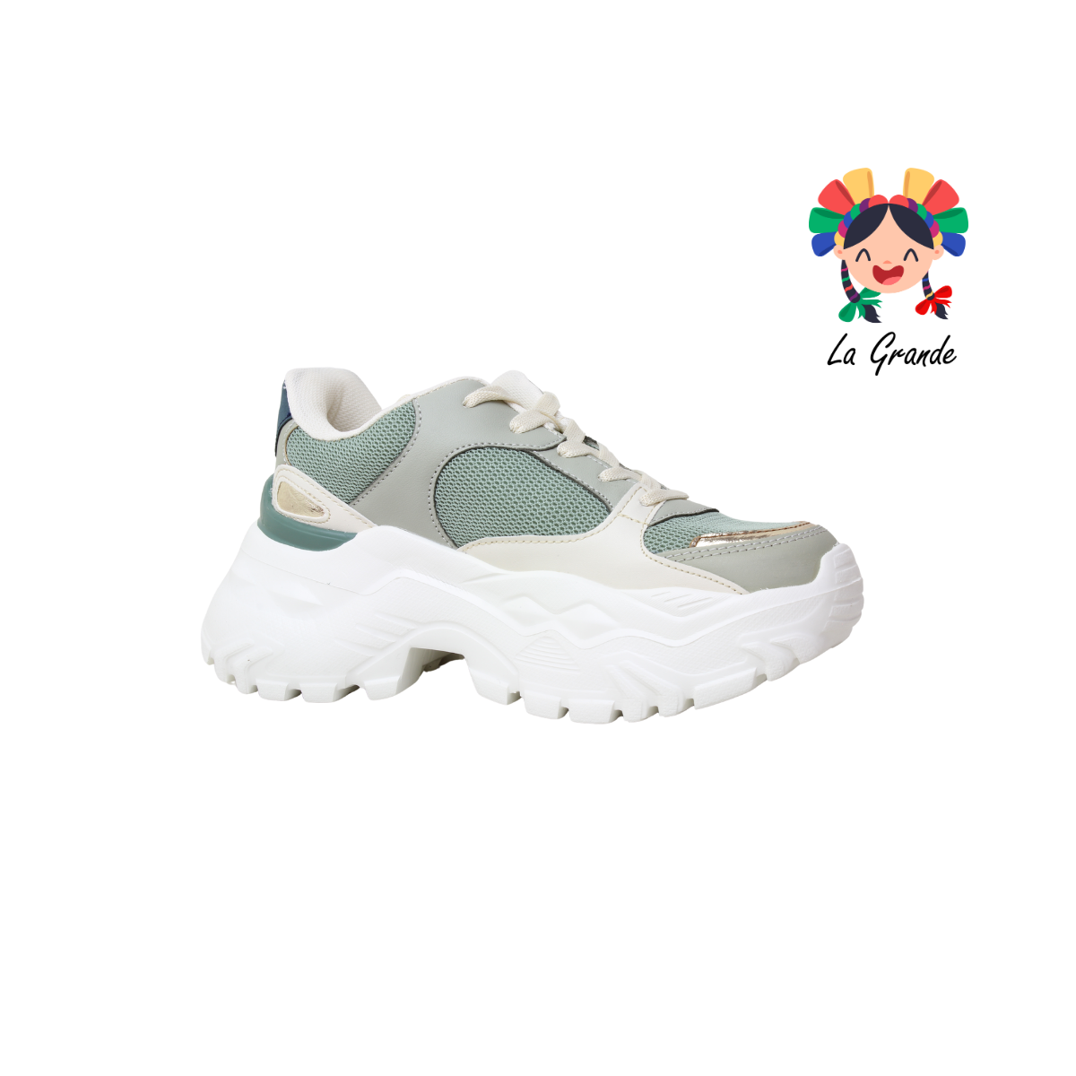 7240 MAKKENA Pistache Tenis Casual para Dama