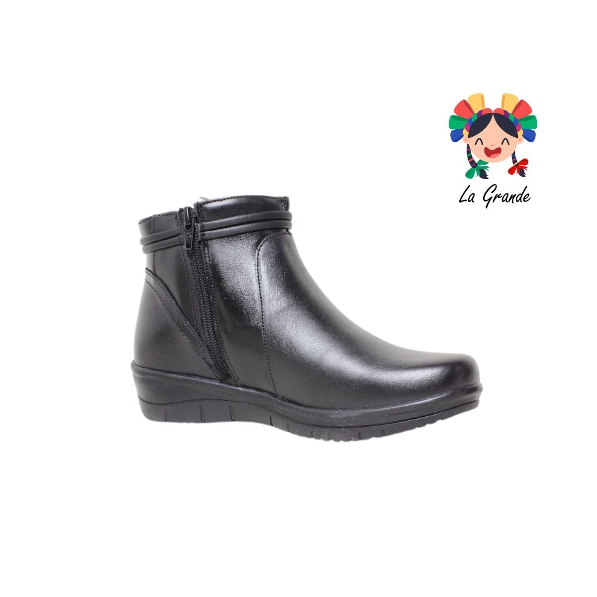 724 RIDDRA MORATTI Negro Piel Botín Casual para Dama