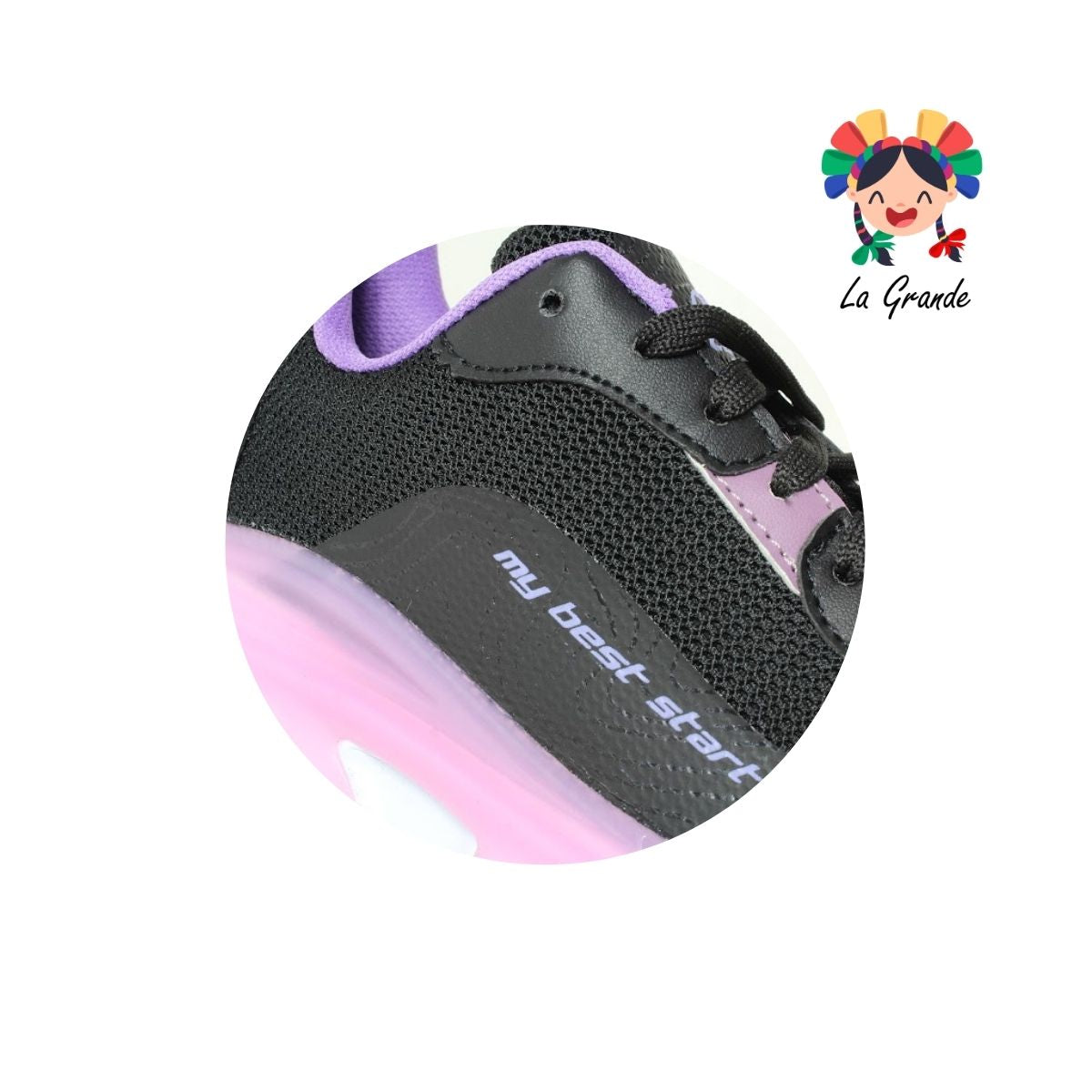 7250 SCARE Negro Uva Tenis Deportivo para Dama