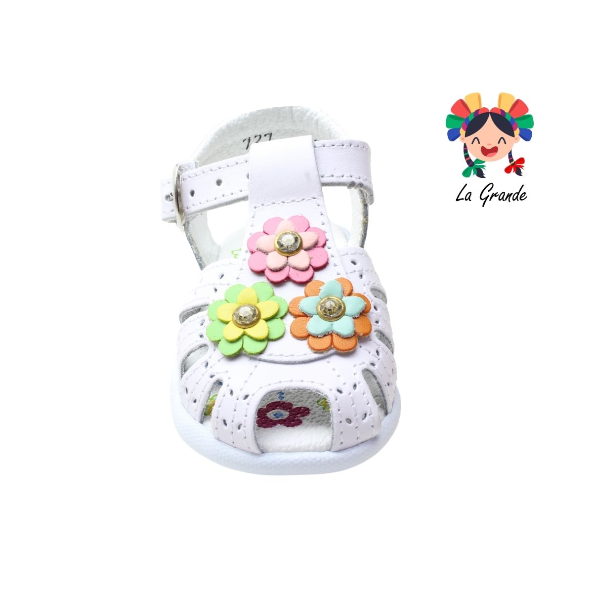 727 PEQUEÑITOS Blanco Piel Huarache para Bebé