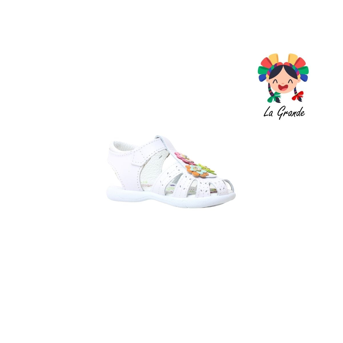 727 PEQUEÑITOS Blanco Piel Huarache para Bebé