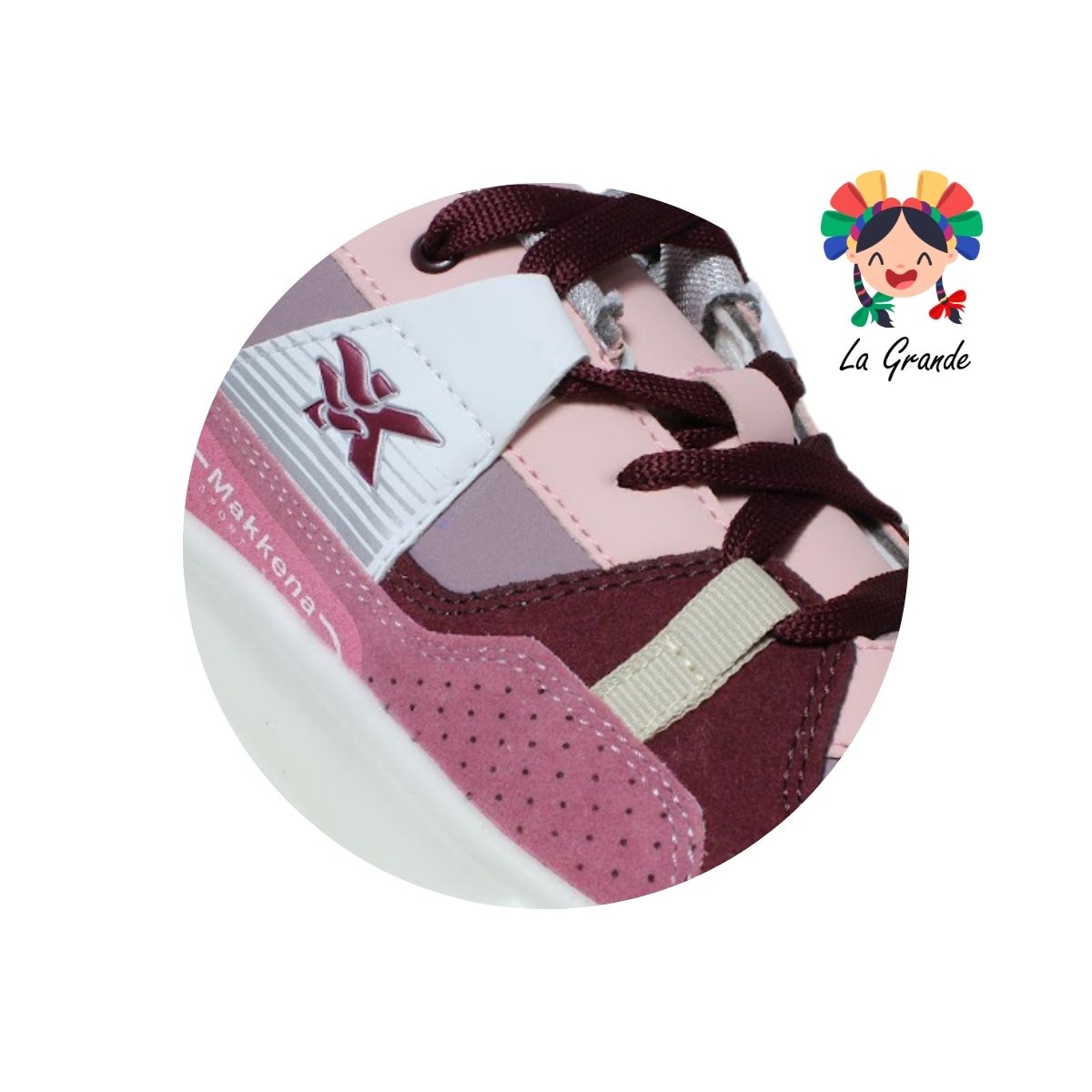 7290 MAKKENA Vino Rosa Tenis Casual para Dama