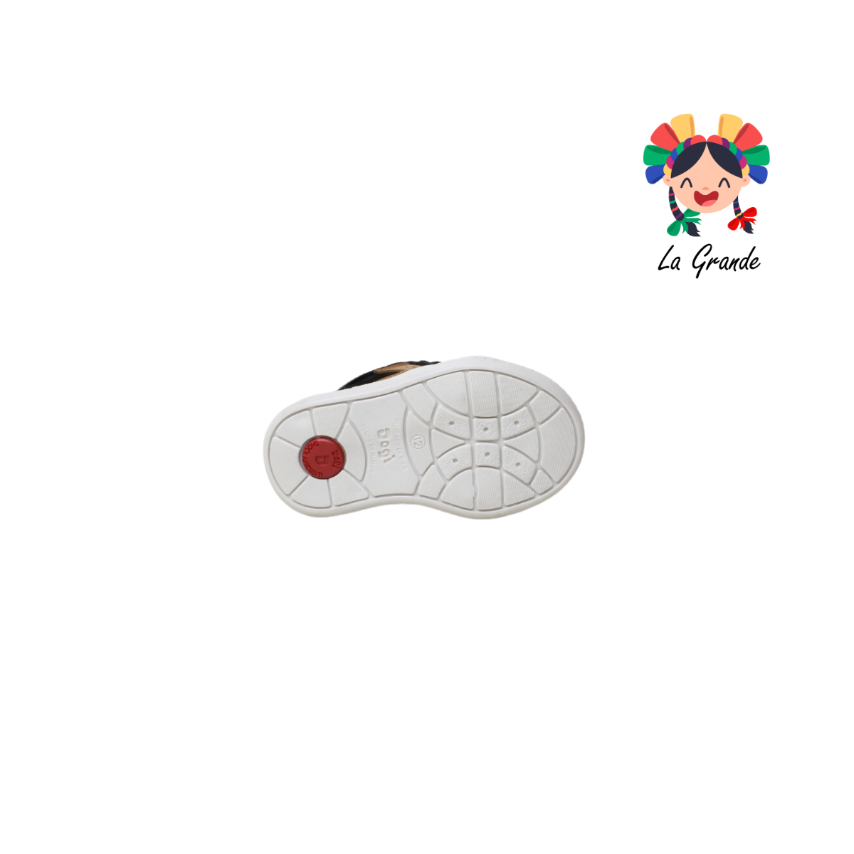 7295 DOGI Negro Piel Nobuck Zapato Casual para Bebé y Niño