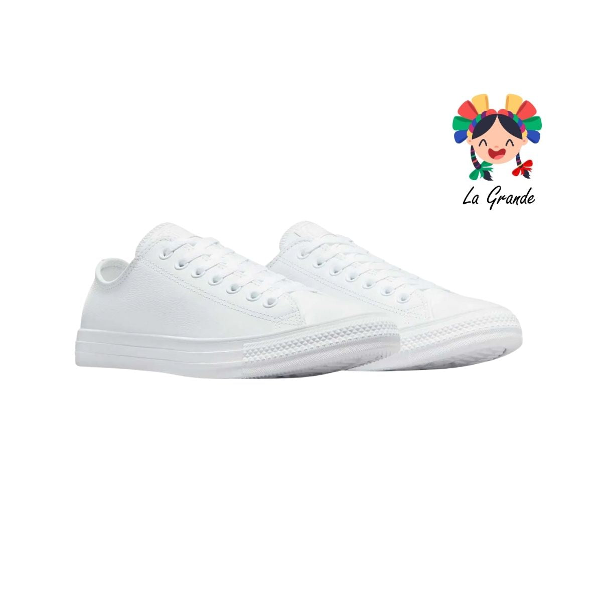 CHUCK TAYLOR CONVERSE Blanco Piel Tenis para Dama y Joven