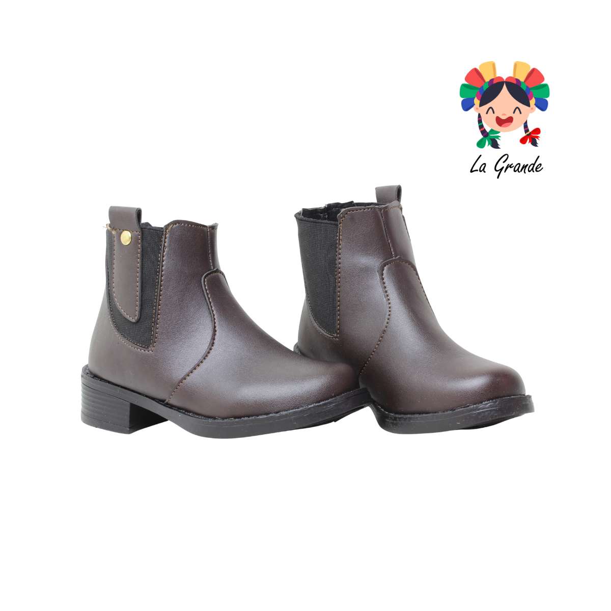 734 TOP 5 Café Sintético Bota Casual para Niña