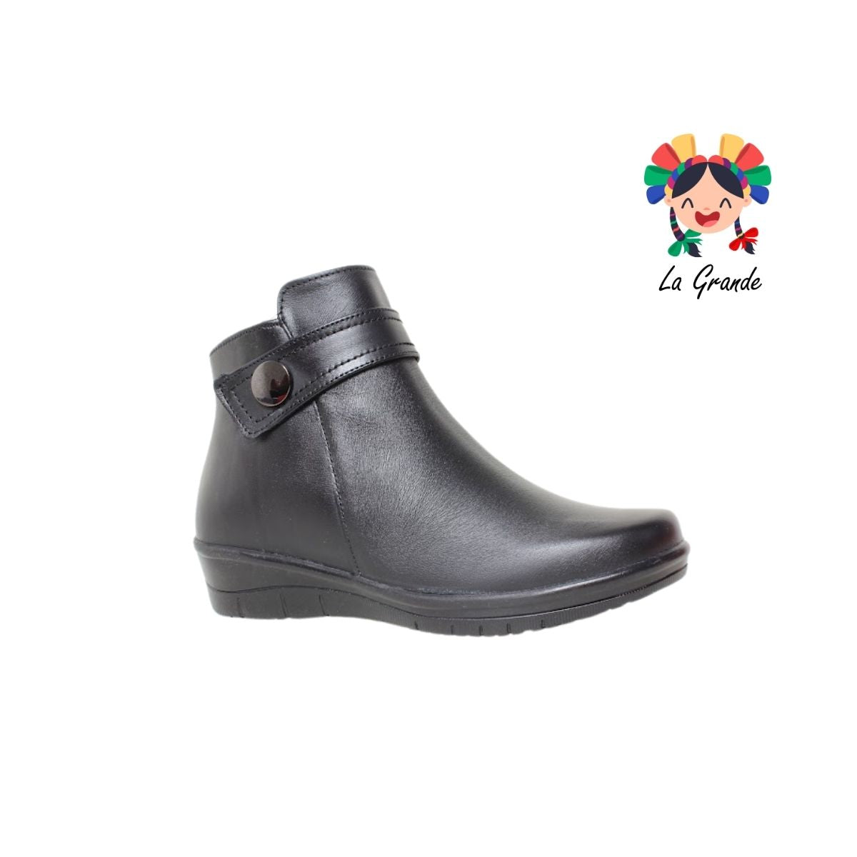 738 RIDDRA MORATTI Negro Piel Botín Casual para Dama