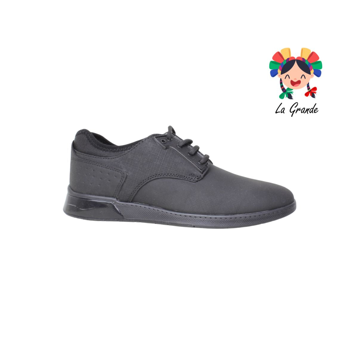 7451 CUSTOM Negro Negro Zapato Casual para Caballero