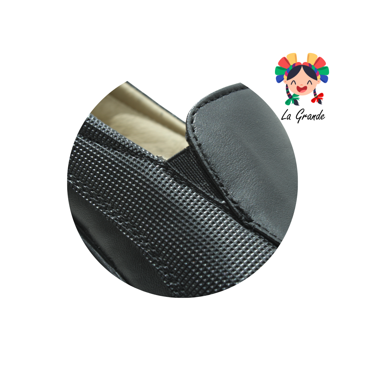 7518 BIO SHOES Negro Zapato Casual sin Costura para Dama