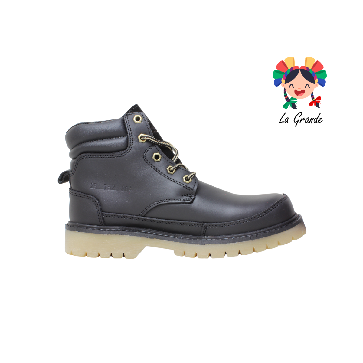 752 ROMBAR Negro Grasso Bota Industrial para Caballero