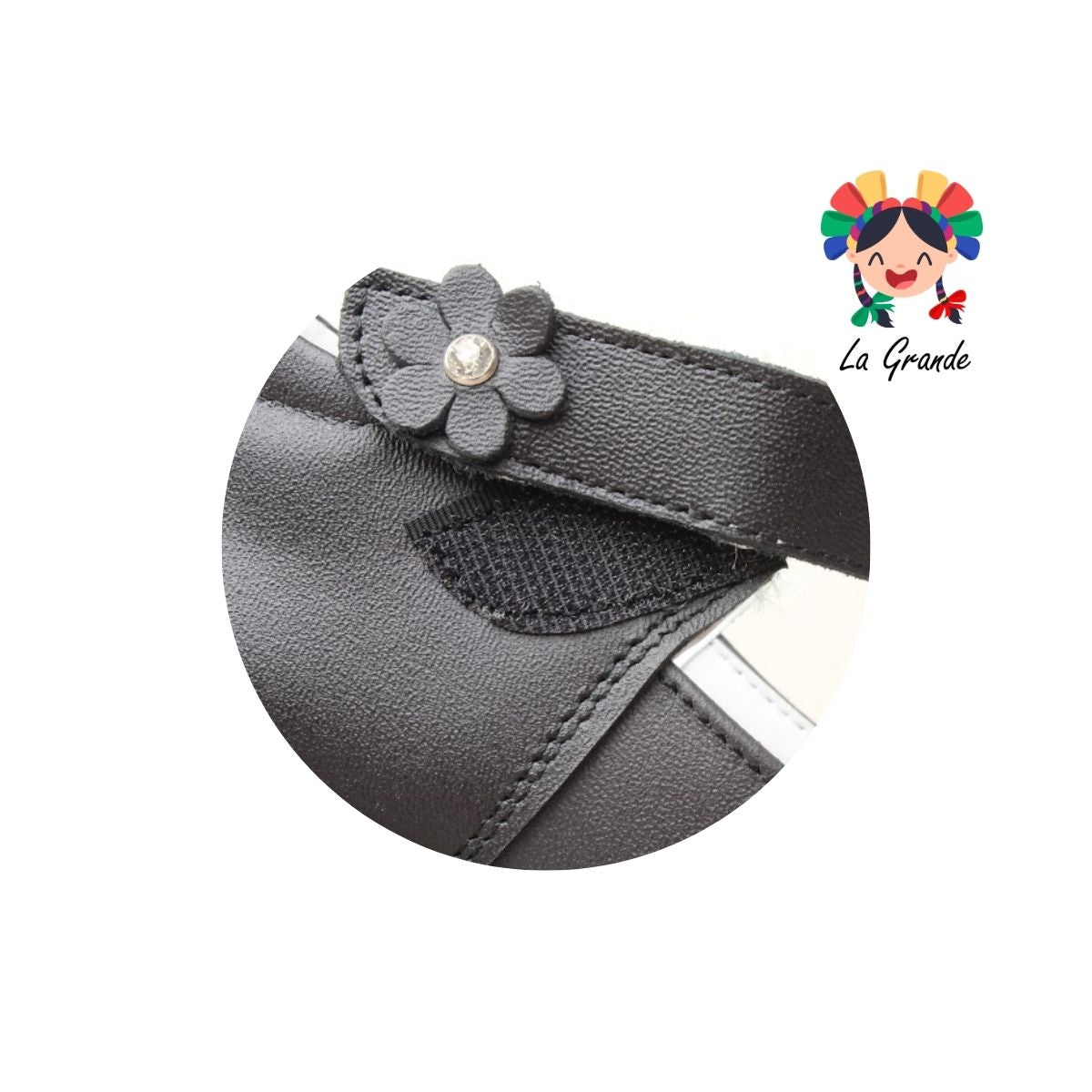 754 BRIANDA Negro Piel Zapato Escolar para Dama