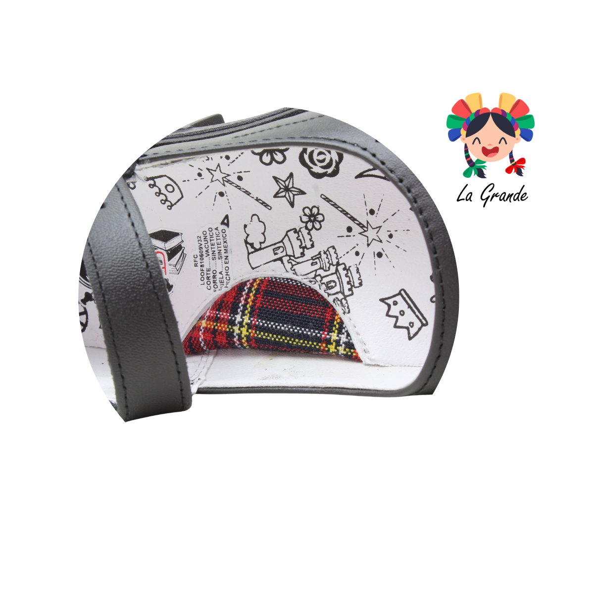 757 BRIANDA Negro Piel Zapato Escolar para Niña