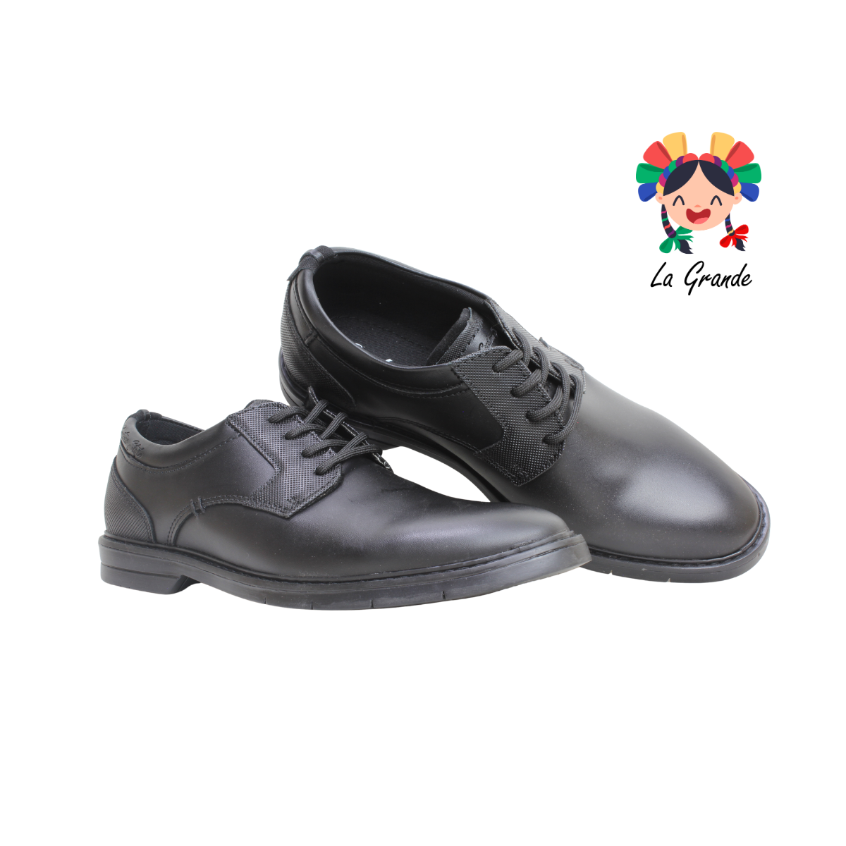 7604 CUSTOM Negro Atanado Zapato Casual para Caballero