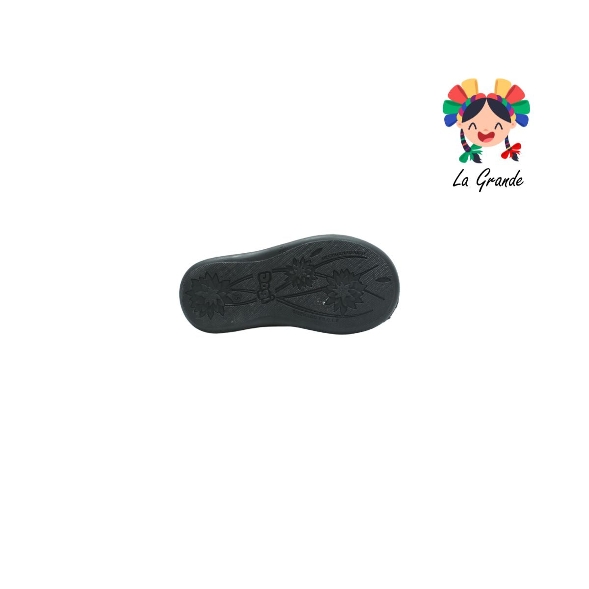 760 DOGI Negro Piel Zapato Escolar para Niña