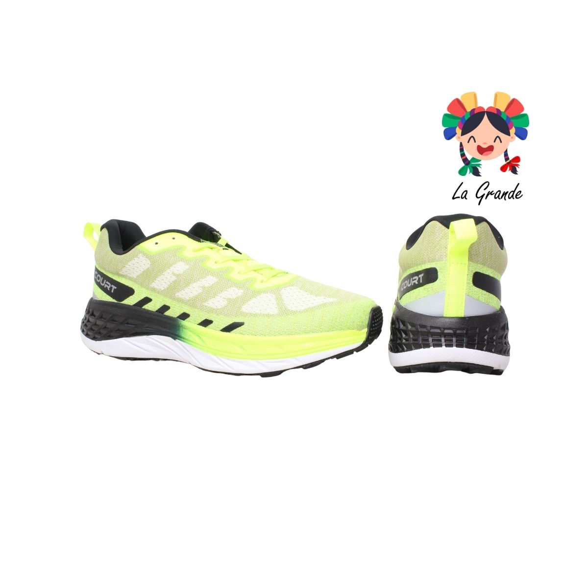 7696C COURT Vde Neon Ngo Tenis Deportivo para Caballero