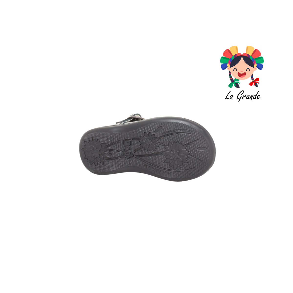 7703 DOGI Negro Charol Zapato Escolar para Bebé y Niña