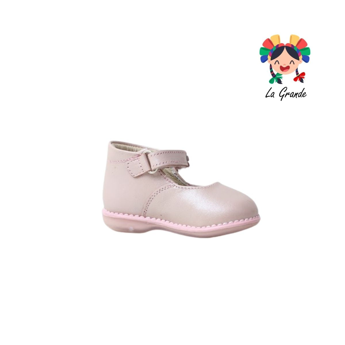 7706 DOGI Rosa Piel Zapato Casual para Bebé