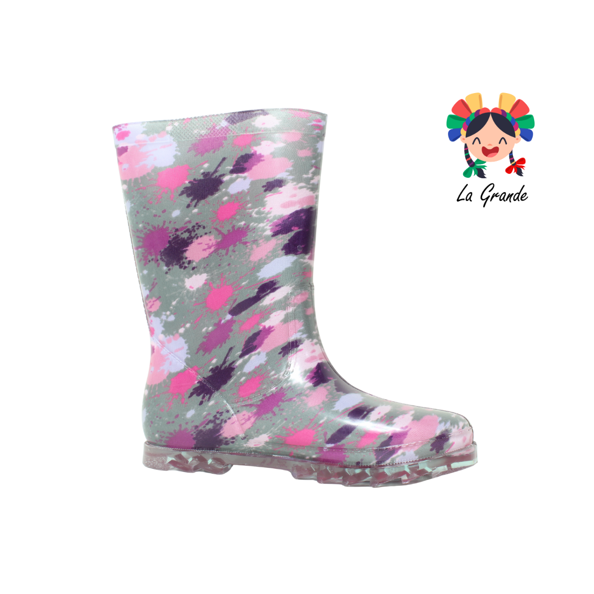 PINET PULGARCITO Manchas de Colores Bota de Hule para Dama