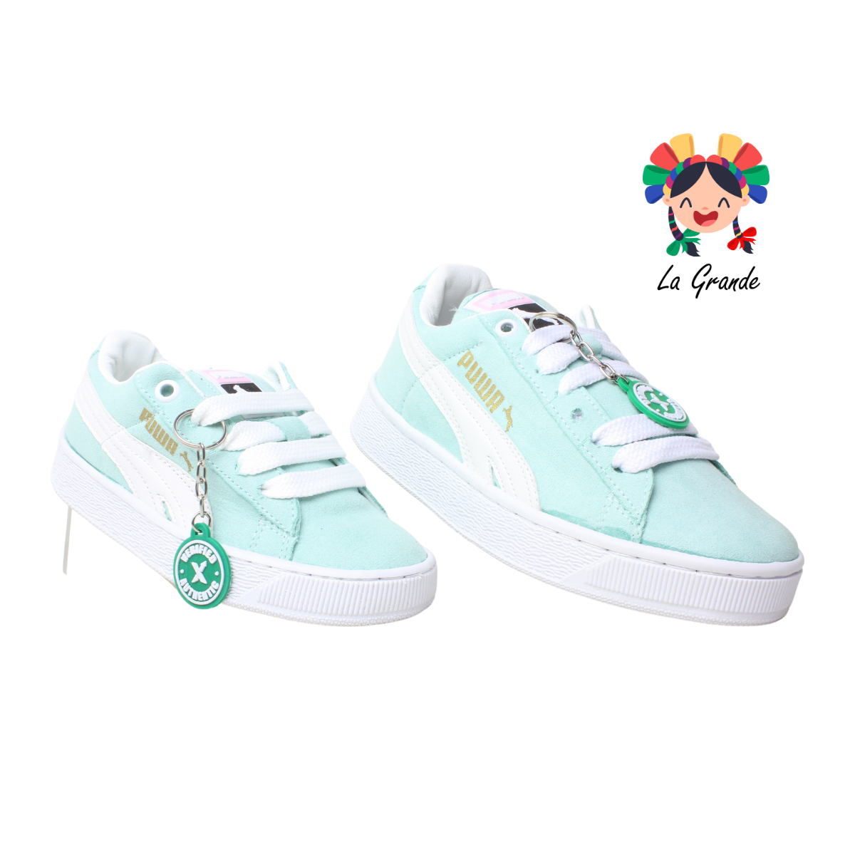 V-043 VANNI CLUB Aqua Blanco Tenis Casual para Niña, Niño, Dama y Joven