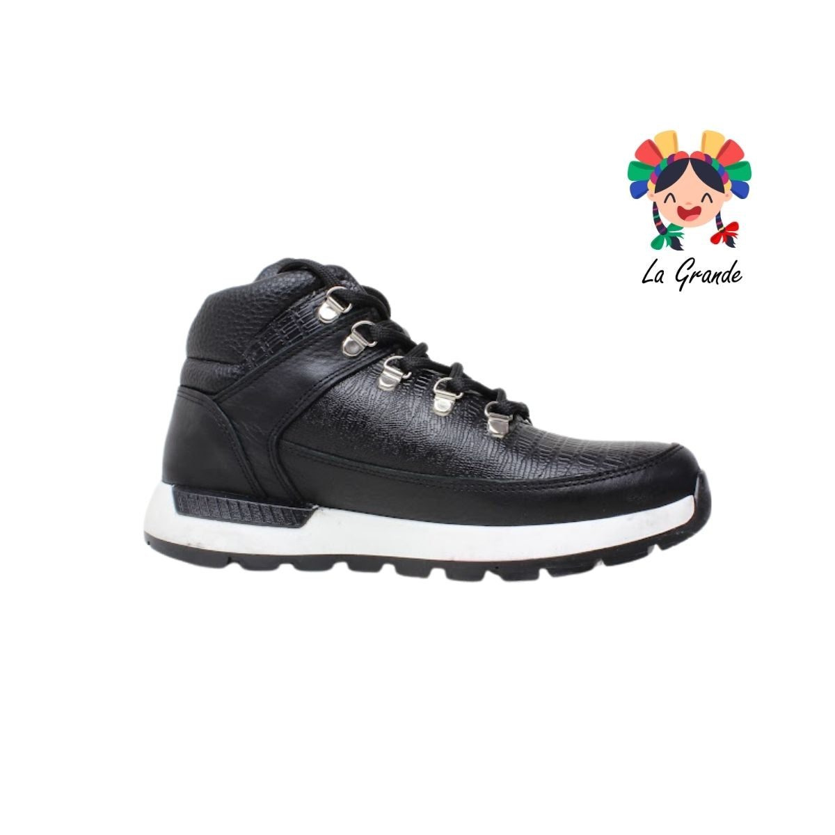 7828 ROMANOS Negro Piel Bota Casual para Caballero