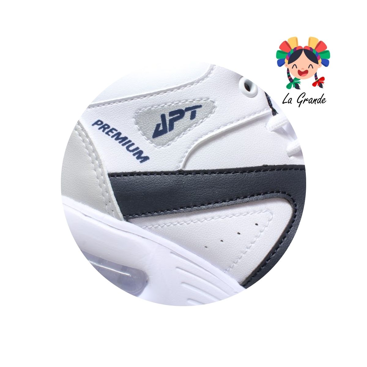 782 APT Blanco Marino Tenis Deportivo de Válvula para Niña y Niño