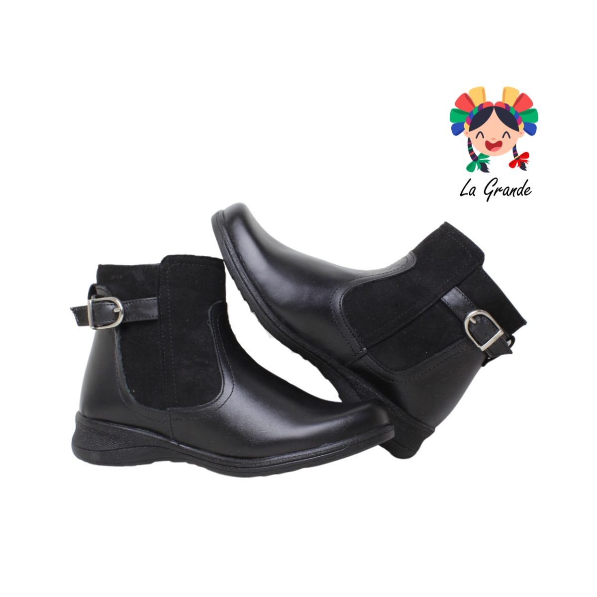797 RIDDRA MORATTI Negro Piel Botín Casual para Dama