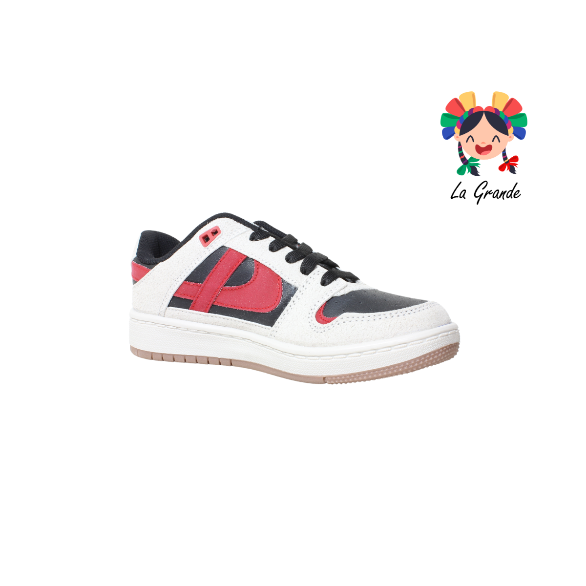 010899 PANAM Negro Beige Napa Tenis Casual Original para Dama y Joven