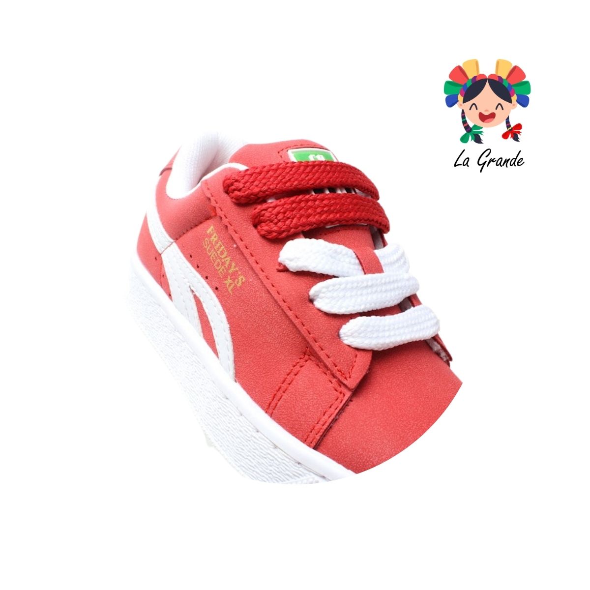 8000 FRIDAYS Rojo Tenis Casual para Niña y Dama