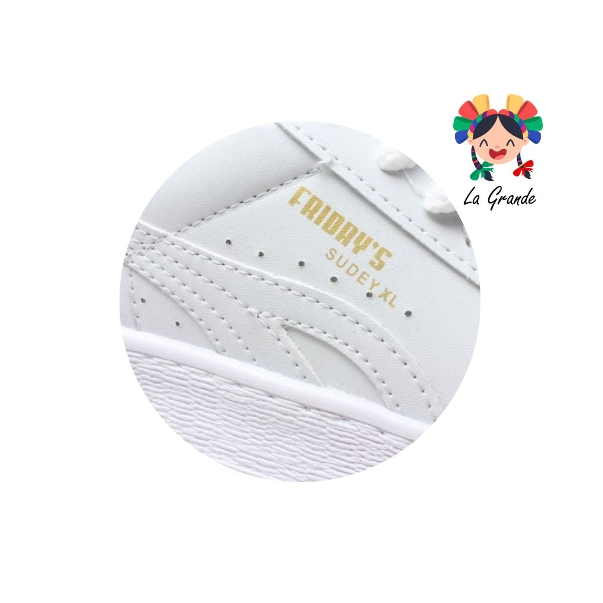 8001 FRIDAYS Blanco Blanco Tenis Casual para Niña y Dama