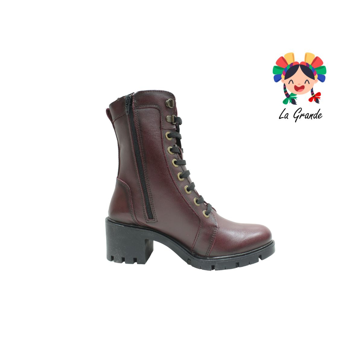 80032 DAVINA Vino Piel Bota Casual para Dama