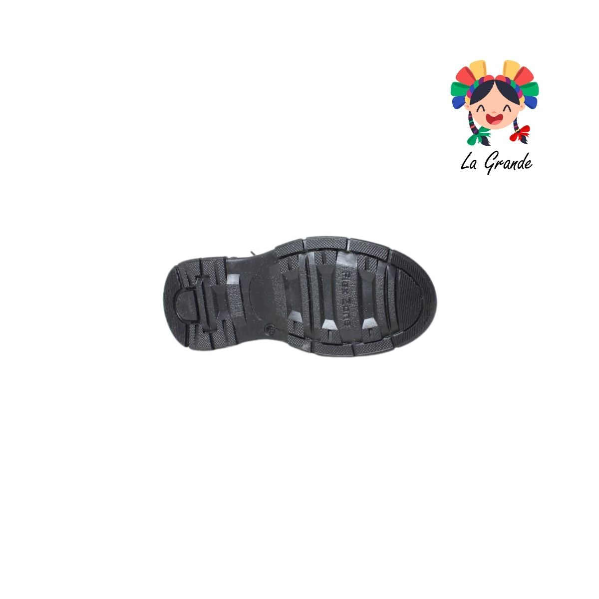 8007 BUGATY SHOES Negro Piel Zapato Escolar para Niño y Joven