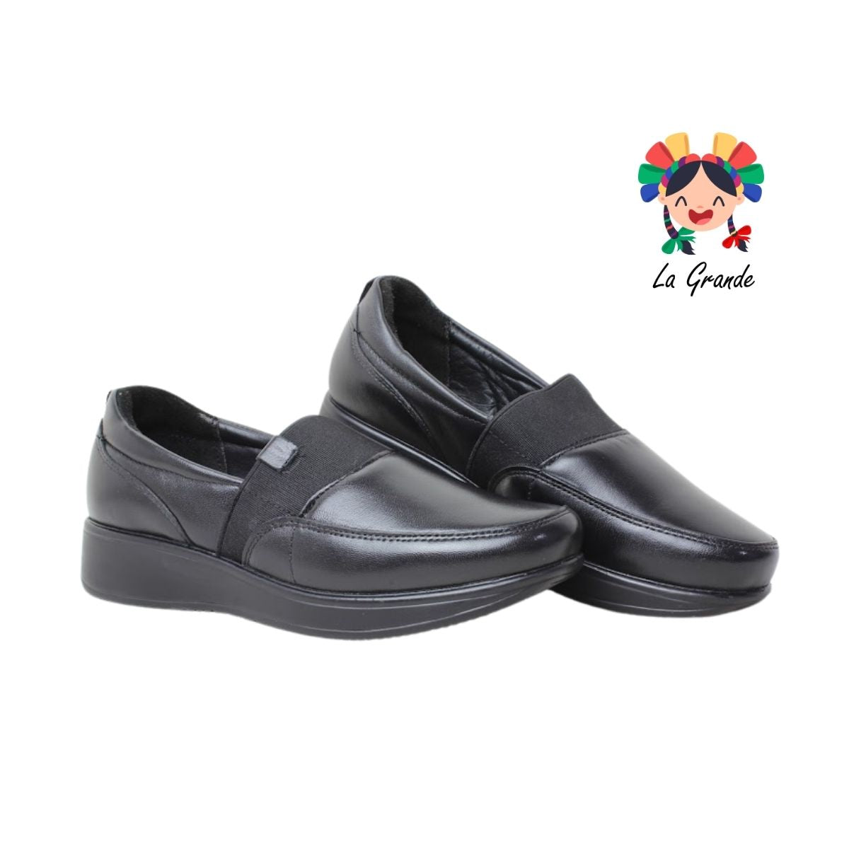 8008 PAZSTOR Negro Borrego Piel Zapato Casual para Dama
