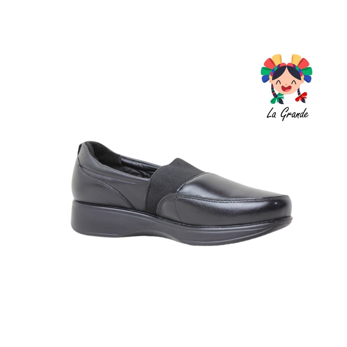 8008 PAZSTOR Negro Borrego Piel Zapato Casual para Dama