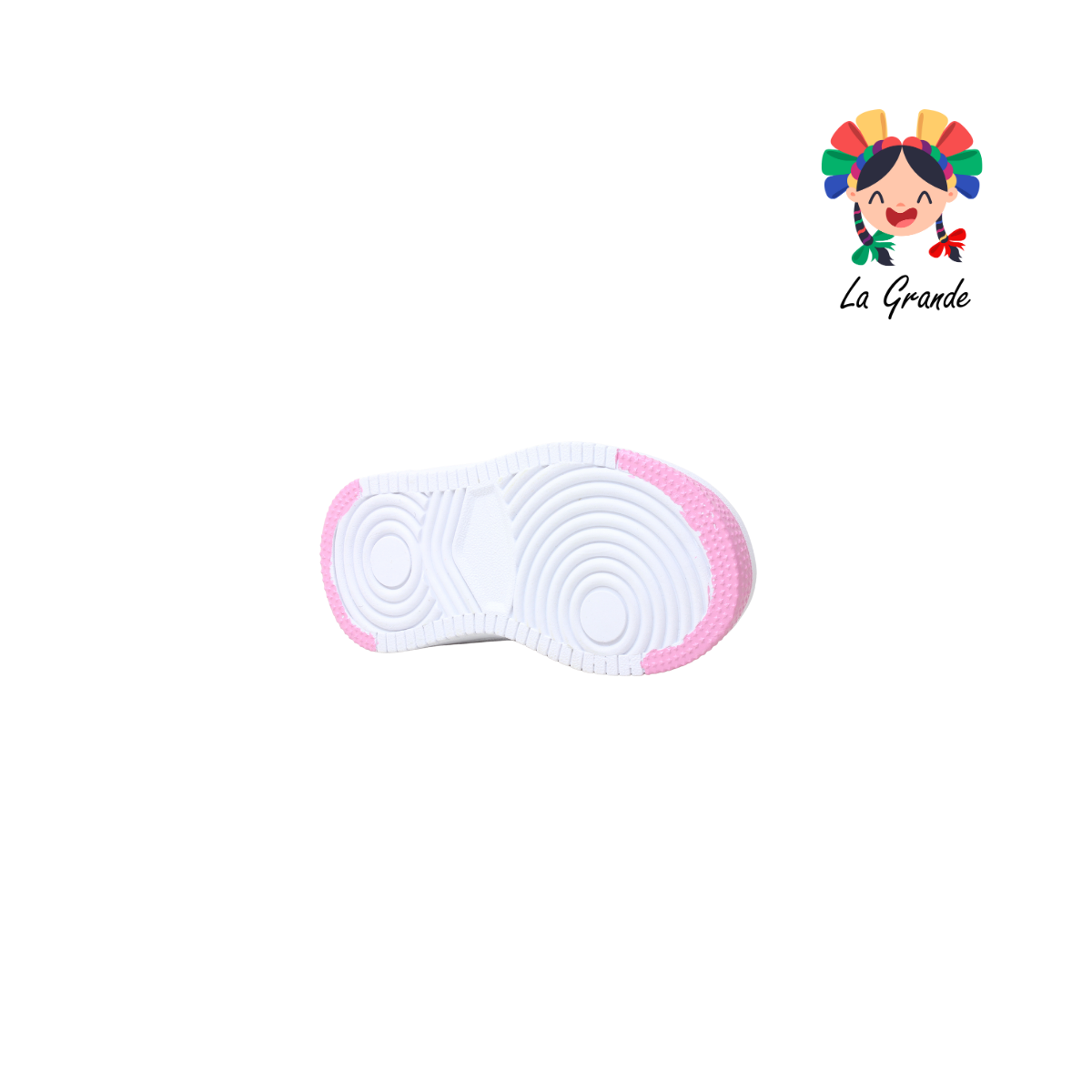 800 FON-VER Bco Rosa Pastel Sintético Tenis Casual para Bebé