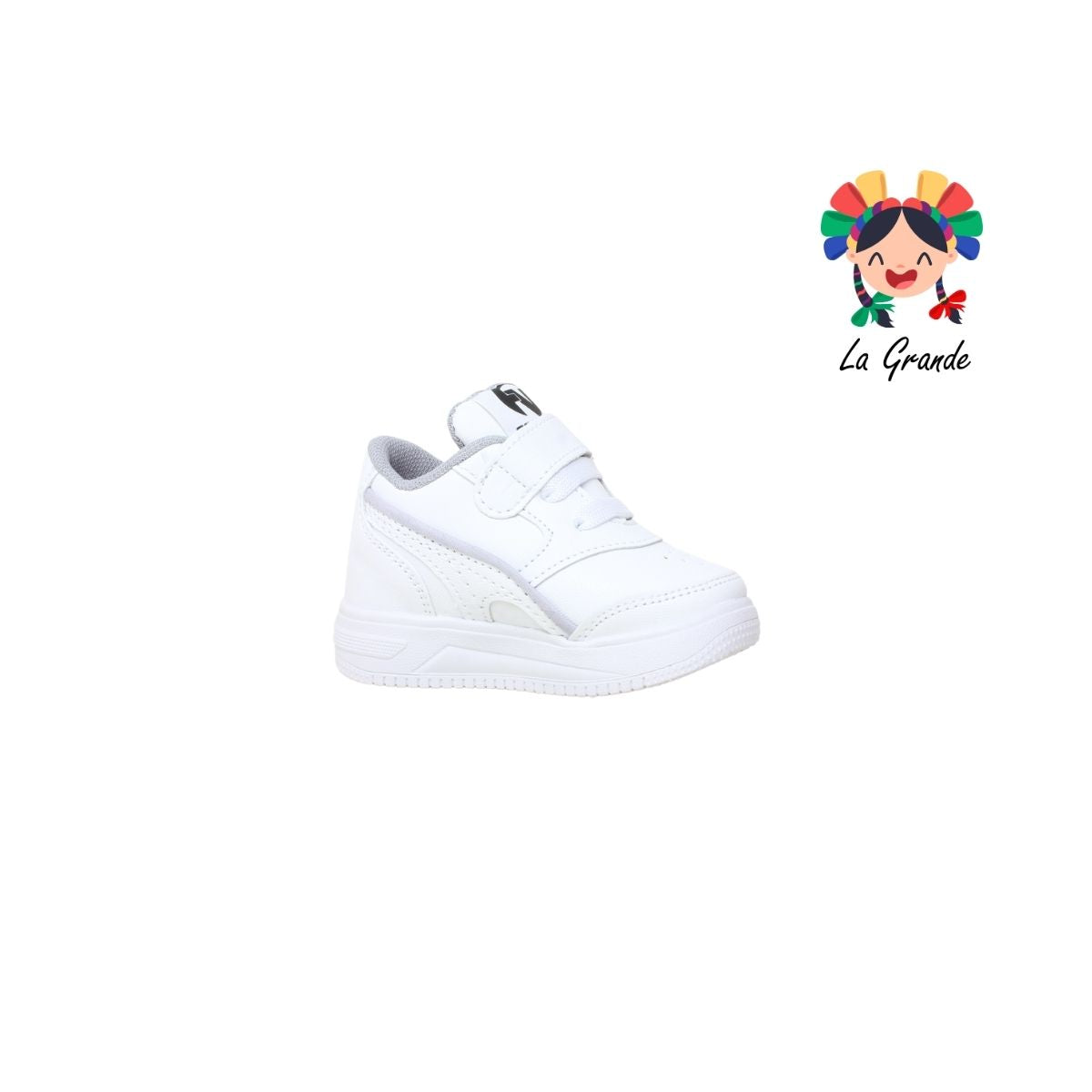 800 FON-VER Blanco Plata Sintético Tenis Casual para Bebé