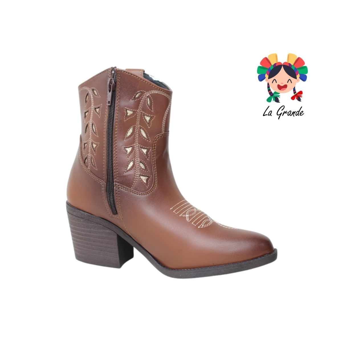 800 YUL Café Piel Bota Vaquera para Dama