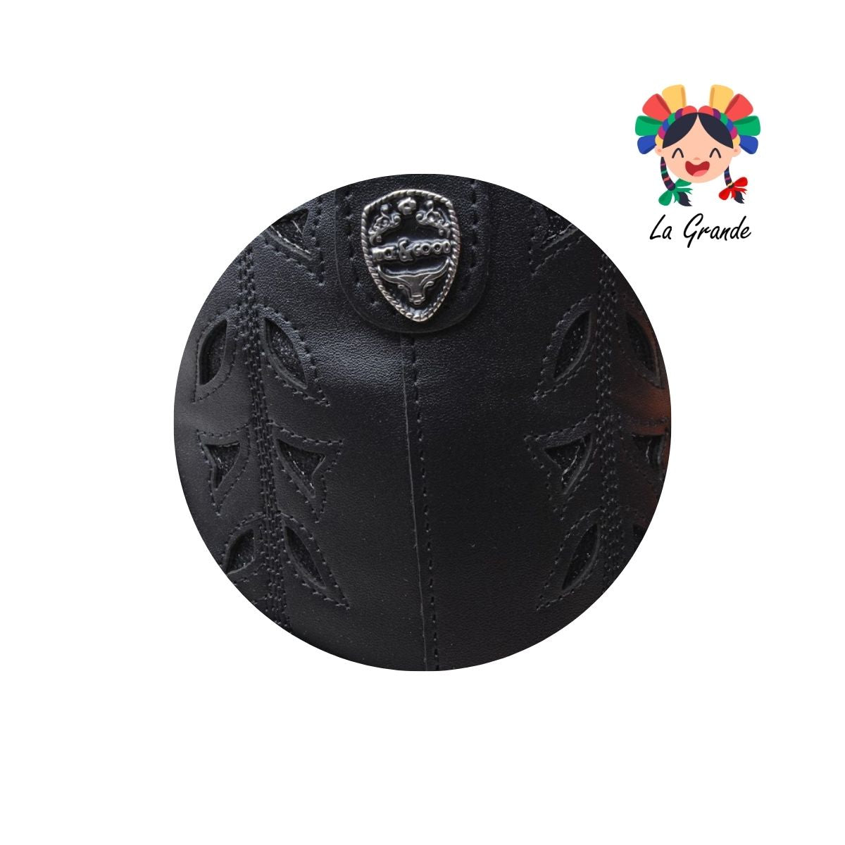 800 YUL Negro Piel Bota Vaquera para Dama