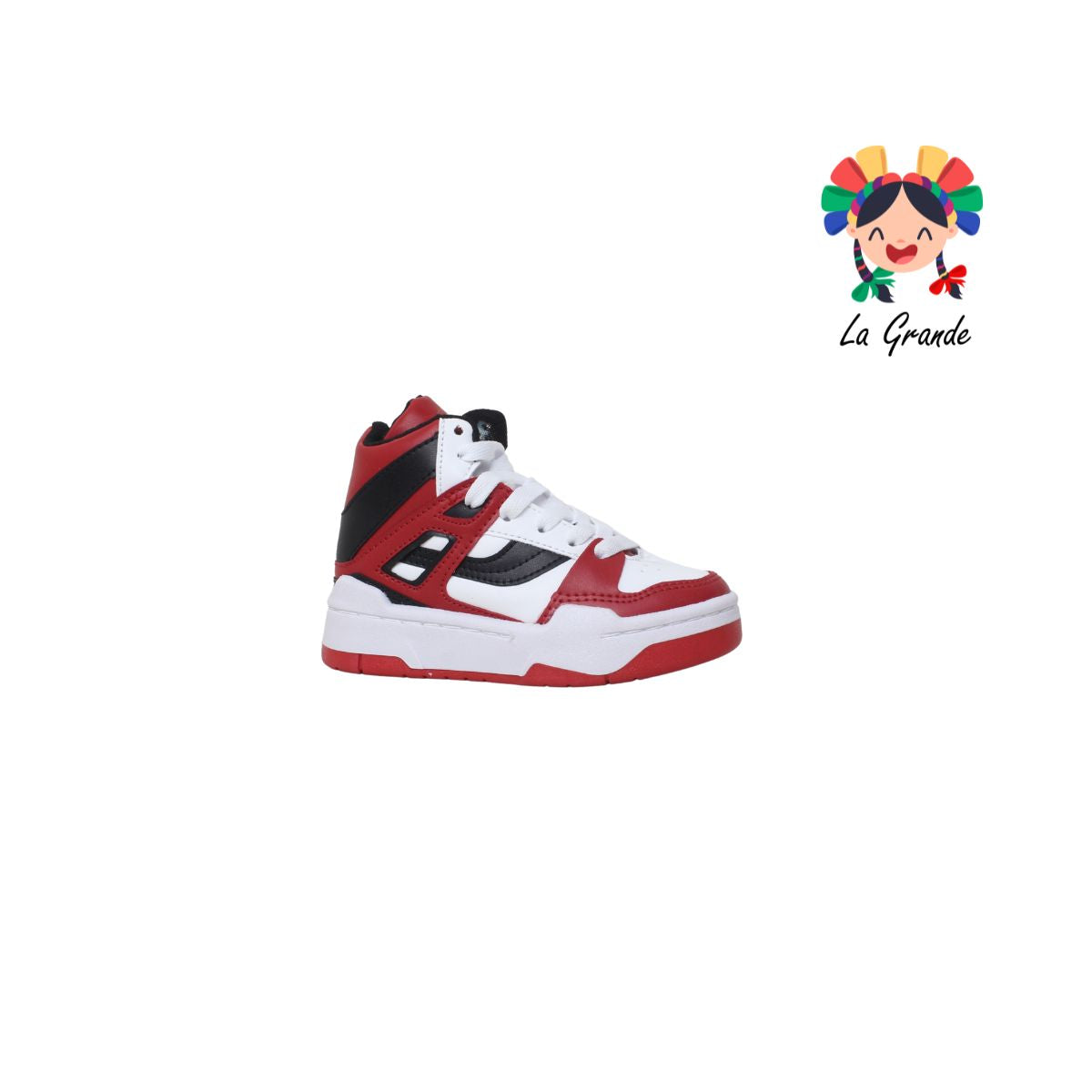 802 GMC Rojo Negro Sint Tenis Casual para Niño