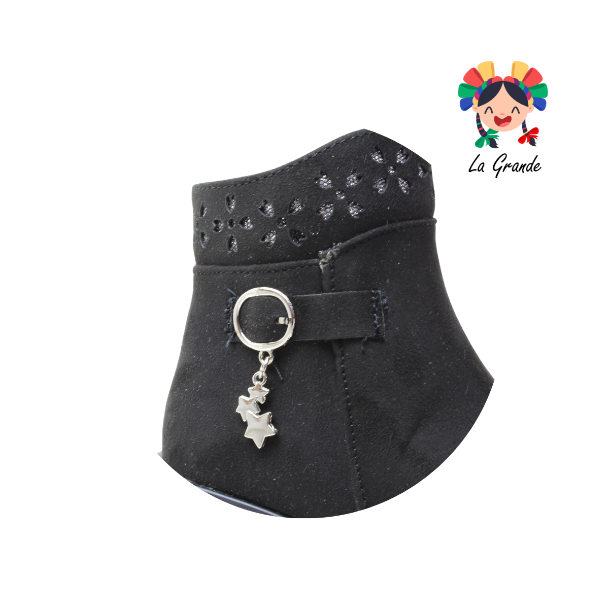 803 DULCE CEREZA Negro Prisco Bota para Niña