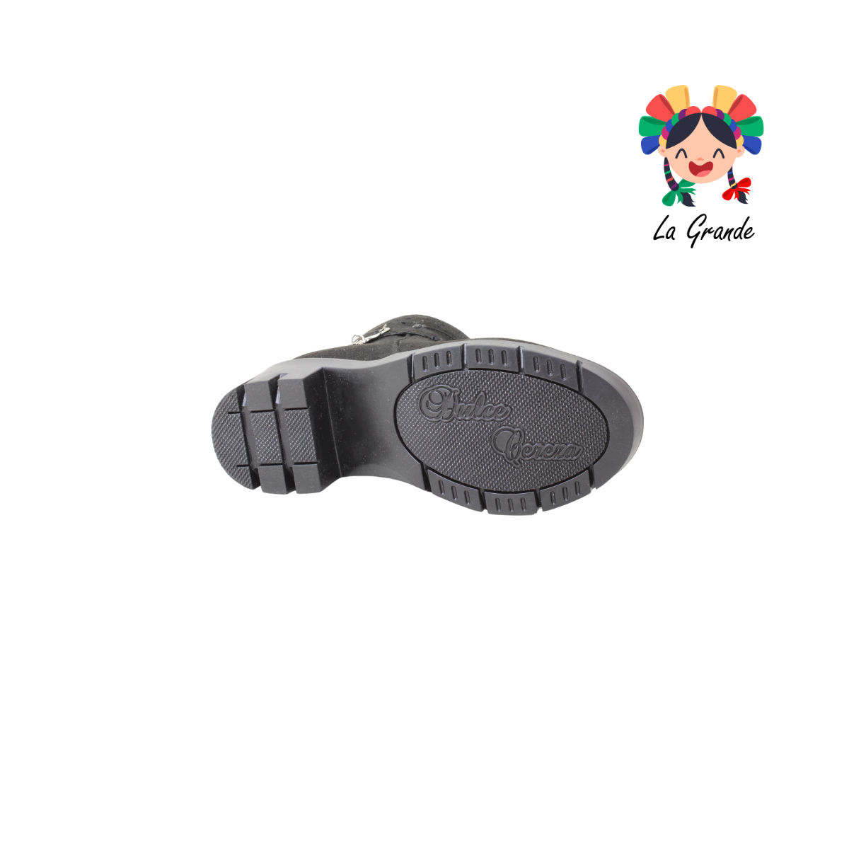 803 DULCE CEREZA Negro Prisco Bota para Niña