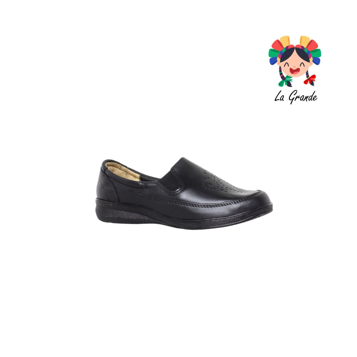 804 AMPARO Negro Piel Zapato Casual para Dama