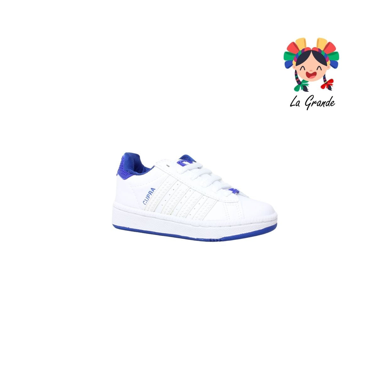 808 CUPRA Bco Bco Rey Sint Tenis Escolar para Niña, Niño, Dama, Joven y Caballero